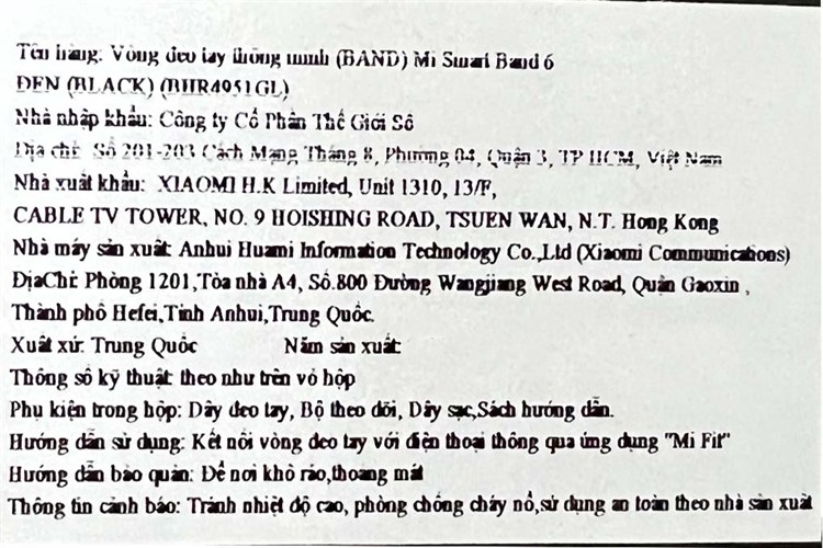 Vòng đeo tay thông minh Mi Band 6 Đen Màu Đen