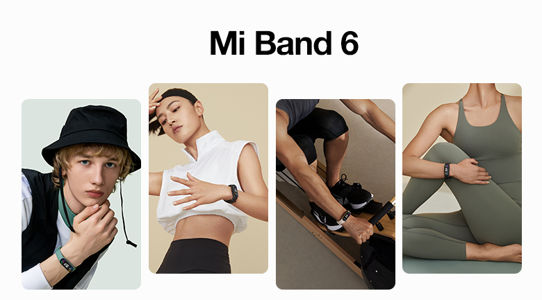 Vòng đeo tay thông minh Mi Band 6 khi đeo trên tay