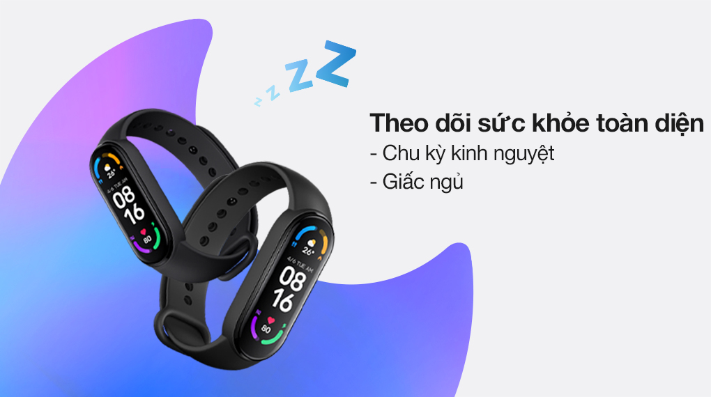 Vòng đeo tay thông minh Mi Band 6 giúp theo dõi sức khỏe toàn diện