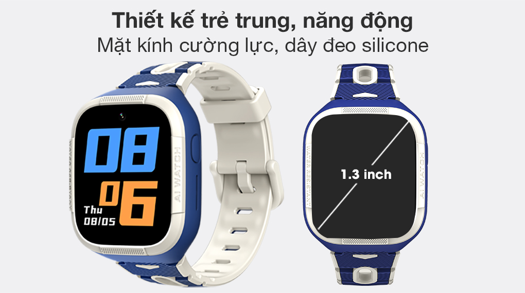 Đồng hồ định vị trẻ em 4G Kidcare S6 Xanh - thiết kế