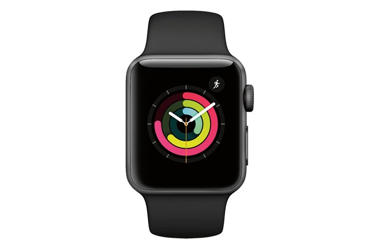 Đồng hồ thông minh Apple Watch S3 GPS 38mm viền nhôm dây silicone Màu Đen