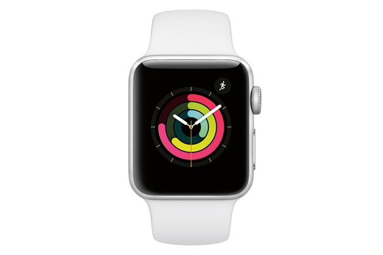 Đồng hồ thông minh Apple Watch S3 GPS 38mm viền nhôm dây silicone Màu Trắng