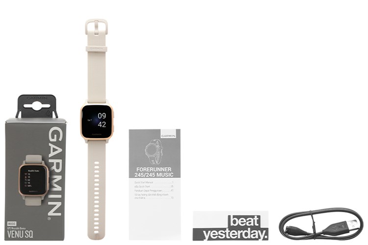 Đồng hồ thông minh Garmin Venu SQ Music 40.6mm Màu Vàng