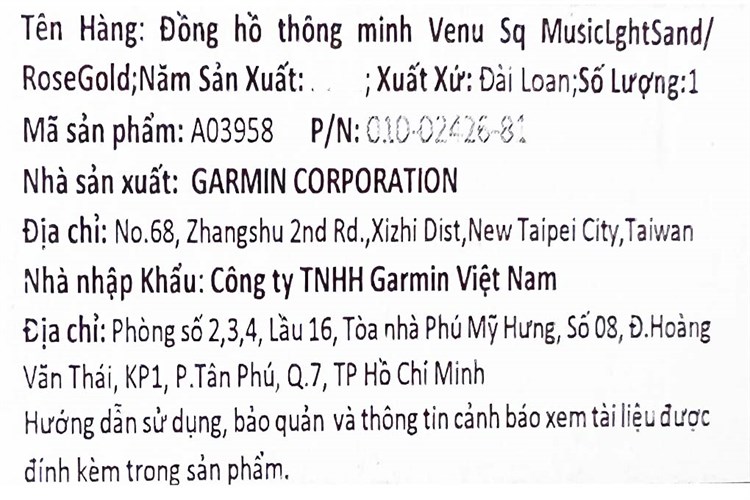 Đồng hồ thông minh Garmin Venu SQ Music 40.6mm Màu Vàng