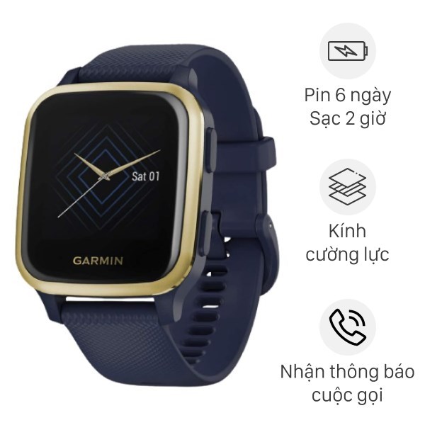 Garmin Venu SQ Music 40.6mm dây silicone