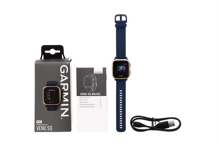 Đồng hồ thông minh Garmin Venu SQ Music 40.6mm Màu Xanh Dương