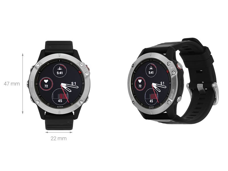 Đồng hồ thông minh Garmin Fenix 6 dây silicone đen