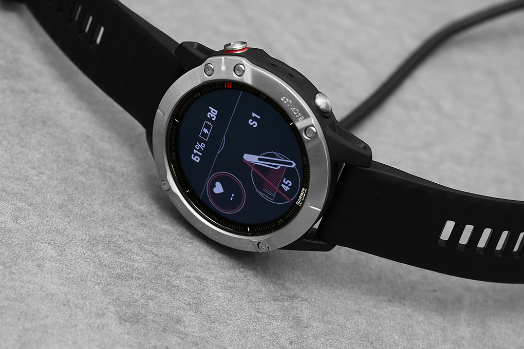 Đồng hồ thông minh Garmin Fenix 6 dây silicone đen giá rẻ