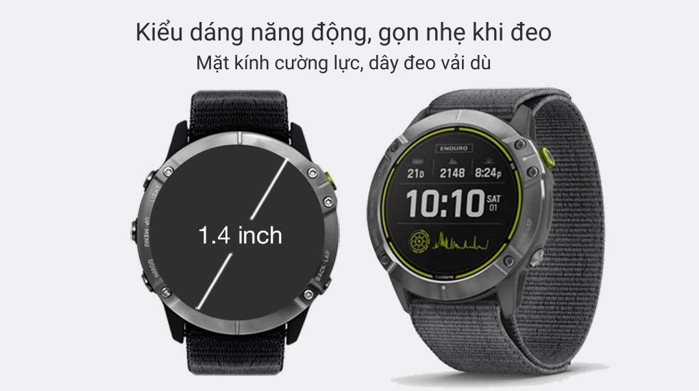Đồng hồ thông minh Garmin Enduro 51mm Xám