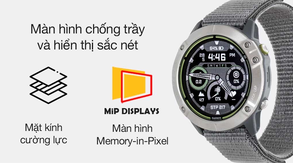 Đồng hồ thông minh Garmin Enduro 51mm Xám