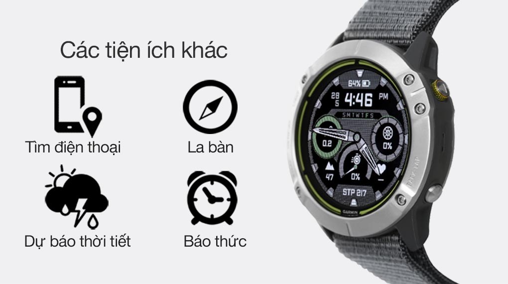 Đồng hồ thông minh Garmin Enduro 51mm Xám