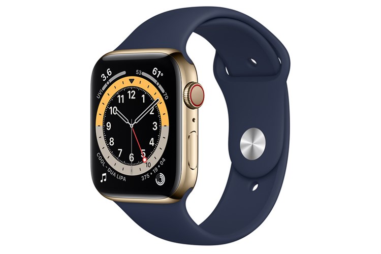 Đồng hồ thông minh Apple Watch S6 LTE 44mm viền thép dây cao su xanh dương Màu Xanh Dương