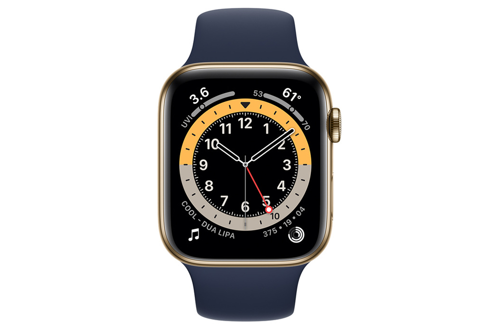 Mua apple Watch S6 LTE 44mm viền thép dây cao su xanh dương