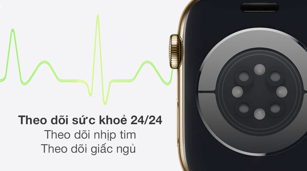 Đồng hồ thông minh Apple Watch S6 LTE 44mm viền thép dây cao su xanh dương