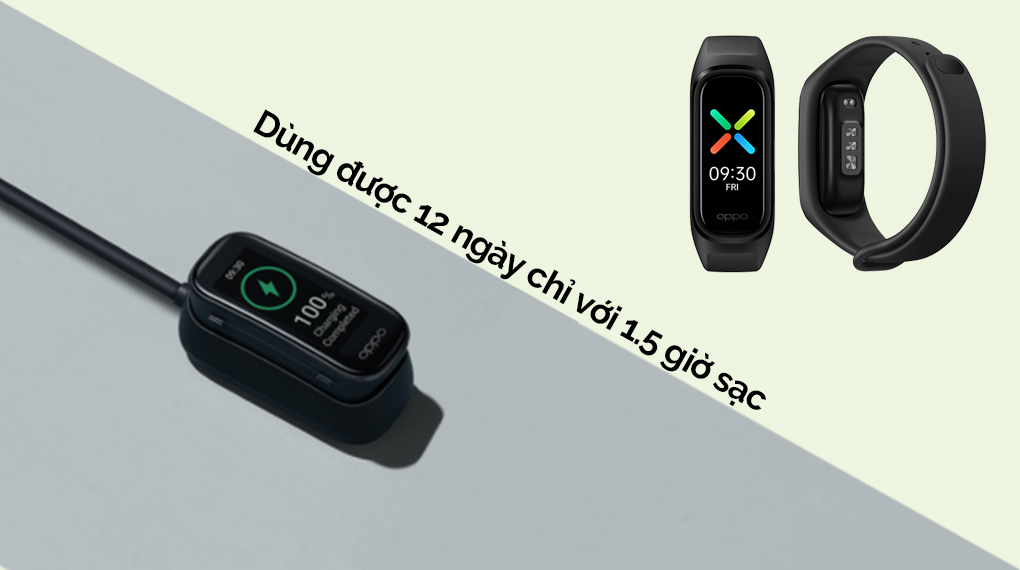 Vòng đeo tay thông minh Oppo Band có thời lượng pin lên đến 12 ngày