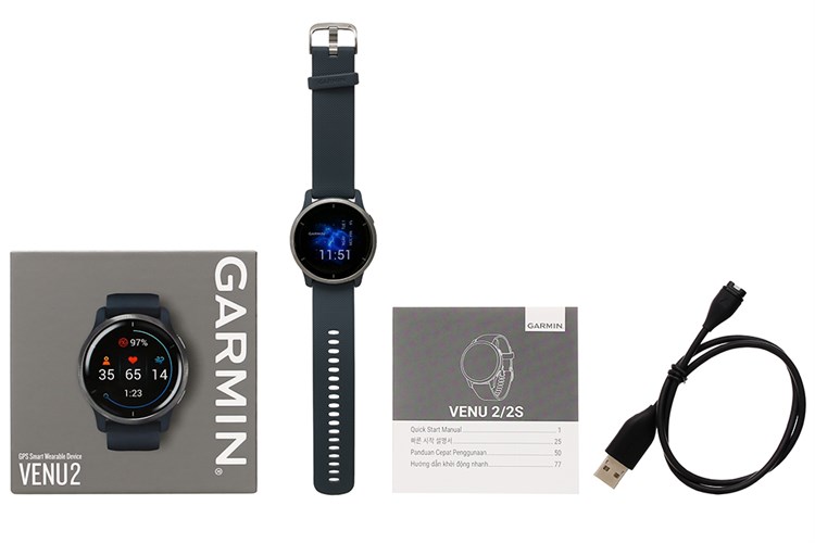 Đồng hồ thông minh Garmin Venu 2 45.4mm Màu Xanh Dương