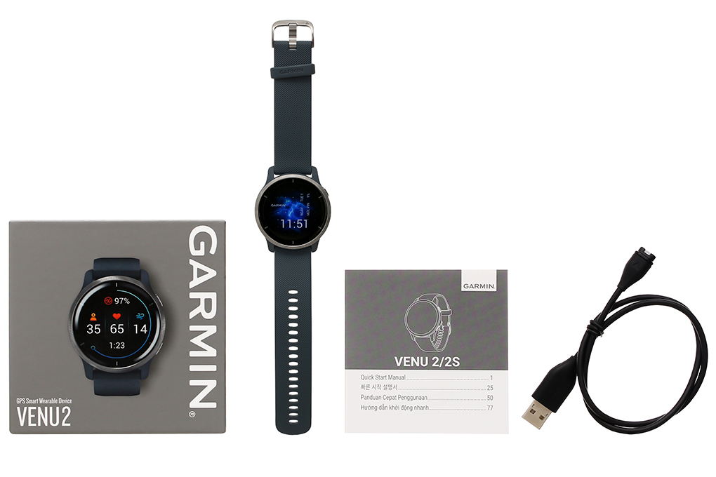 Đồng hồ thông minh Garmin Venu 2 45.4mm Màu Xanh Dương
