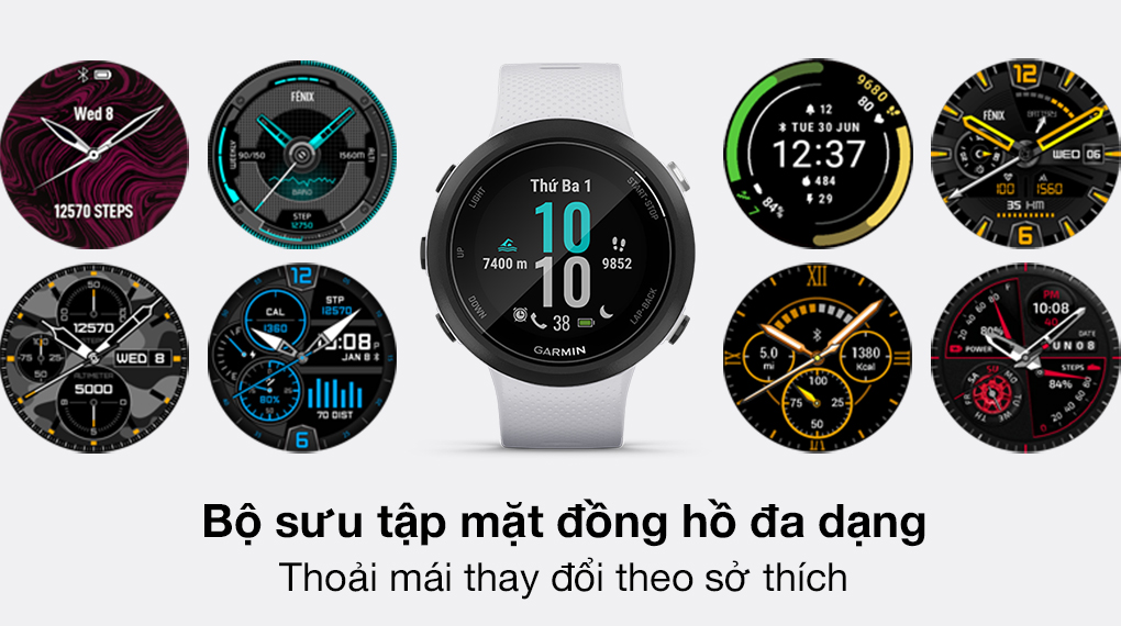 Đồng hồ thông minh Garmin Swim 2 dây silicone