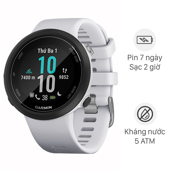 Garmin Swim 2 dây silicone trắng - Giá rẻ, có trả góp