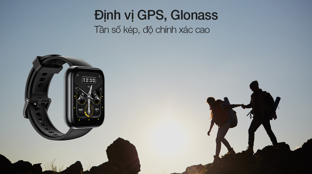 Đồng hồ thông minh Realme Watch 2 pro dây silicone có khả năng định vị GPS với độ chính xác cao