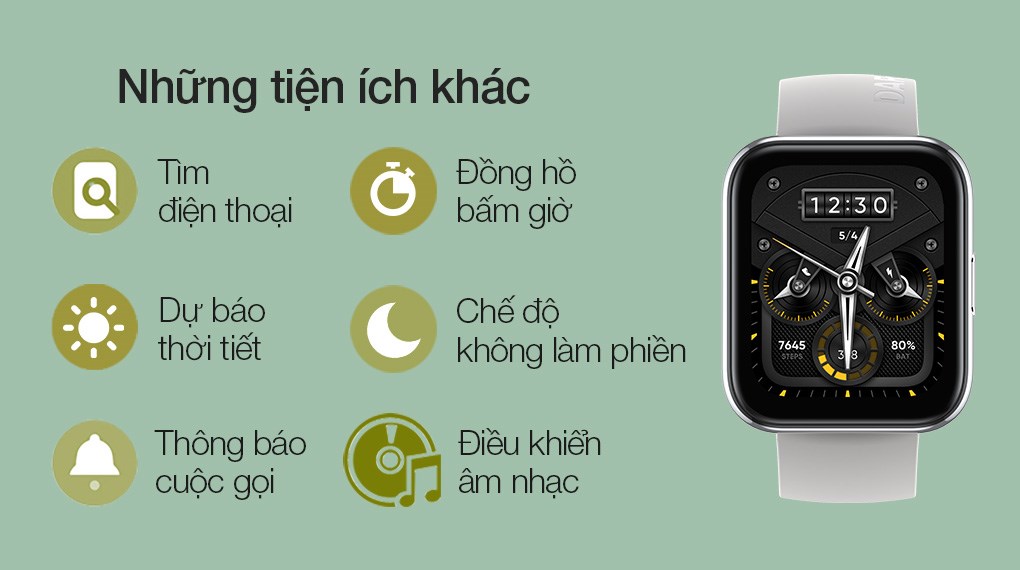 Đồng hồ thông minh Realme Watch 2 Pro 40.5mm Bạc