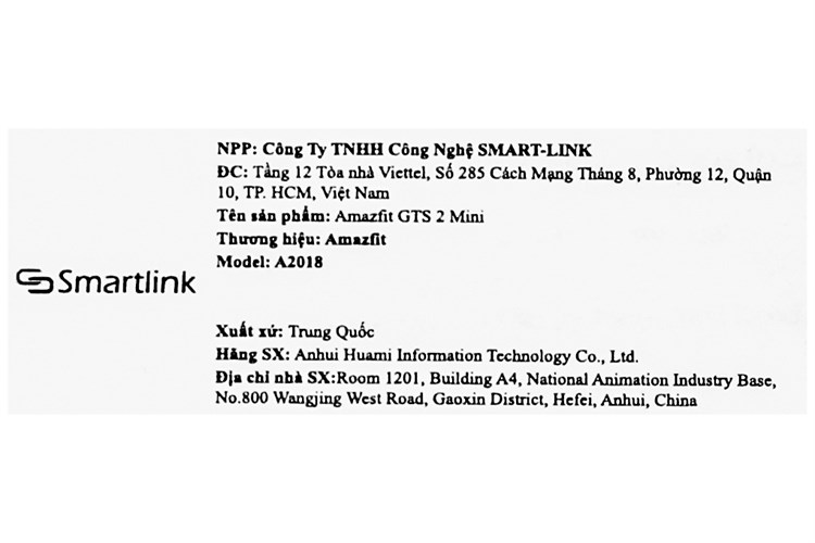 Đồng hồ thông minh Amazfit GTS 2 mini 40.5mm Màu Đen