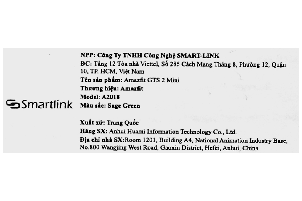 Đồng hồ thông minh Amazfit GTS 2 mini 40.5mm Màu Xanh lá
