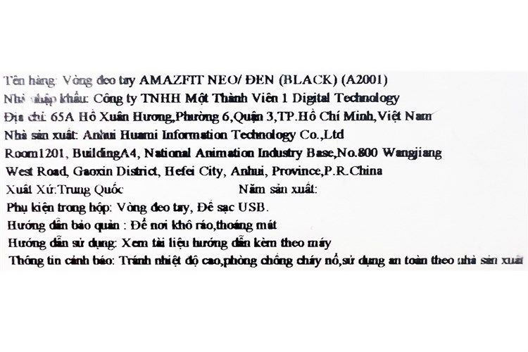 Đồng hồ thông minh Amazfit Neo 40.3mm Đen Màu Đen