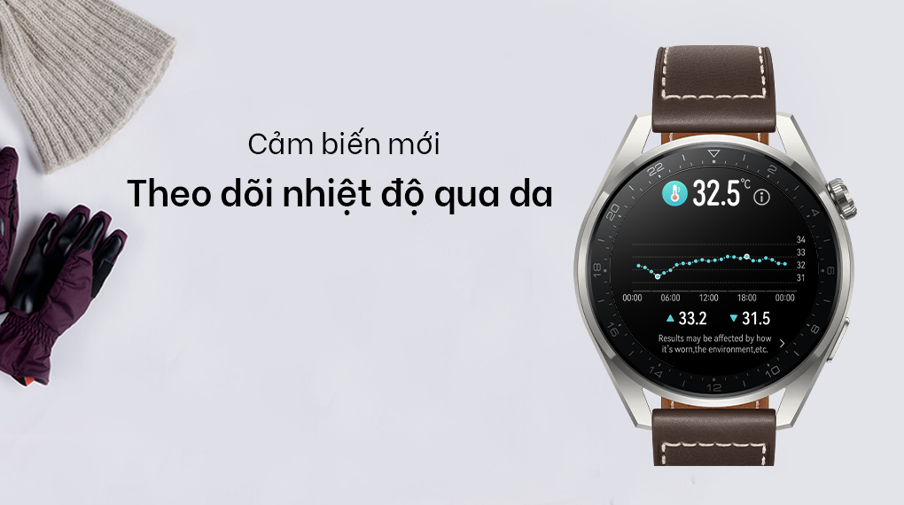 Huawei Watch 3 LTE 46mm Dây Da có cảm biến theo dõi nhiệt độ qua da Huawei Watch 3 LTE 46mm Dây Da có cảm biến theo dõi nhiệt độ qua da