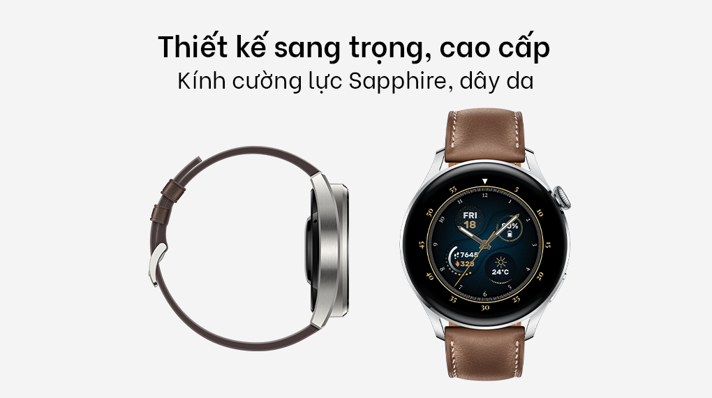 Huawei Watch 3 LTE 46mm Dây Da có thiết kế trẻ trung Huawei Watch 3 LTE 46mm Dây Da có thiết kế trẻ trung