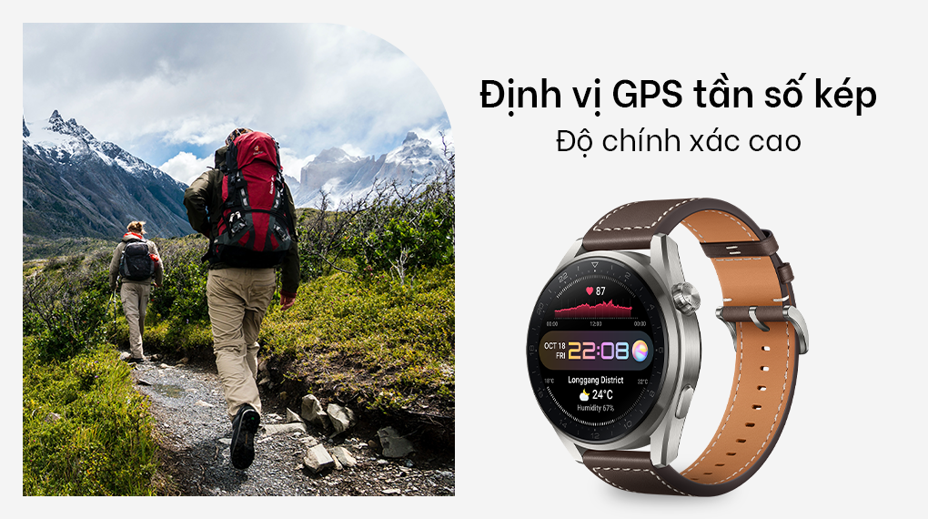 Huawei Watch 3 LTE 46mm Dây Da có định vị GPS chính xác Huawei Watch 3 LTE 46mm Dây Da có định vị GPS chính xác