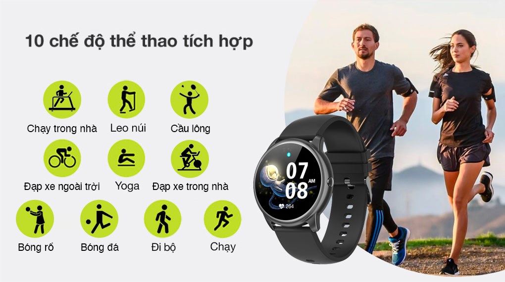 Đồng hồ thông minh BeU Active 1 45mm Đen