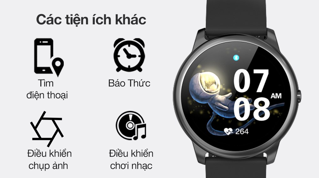 Đồng hồ thông minh BeU Active 1 45mm Đen