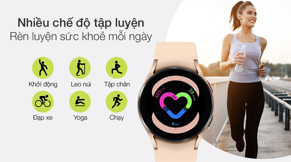 Đồng hồ Galaxy Watch 4 40mm Vàng Hồng - Tập luyện