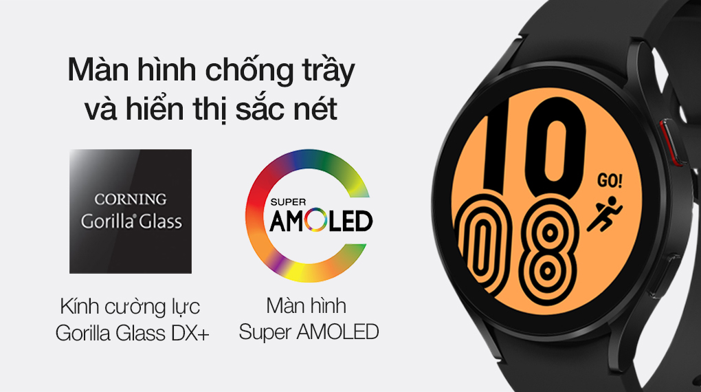 Samsung Galaxy Watch 4 44mm có màn hình hiển thị sắc nét