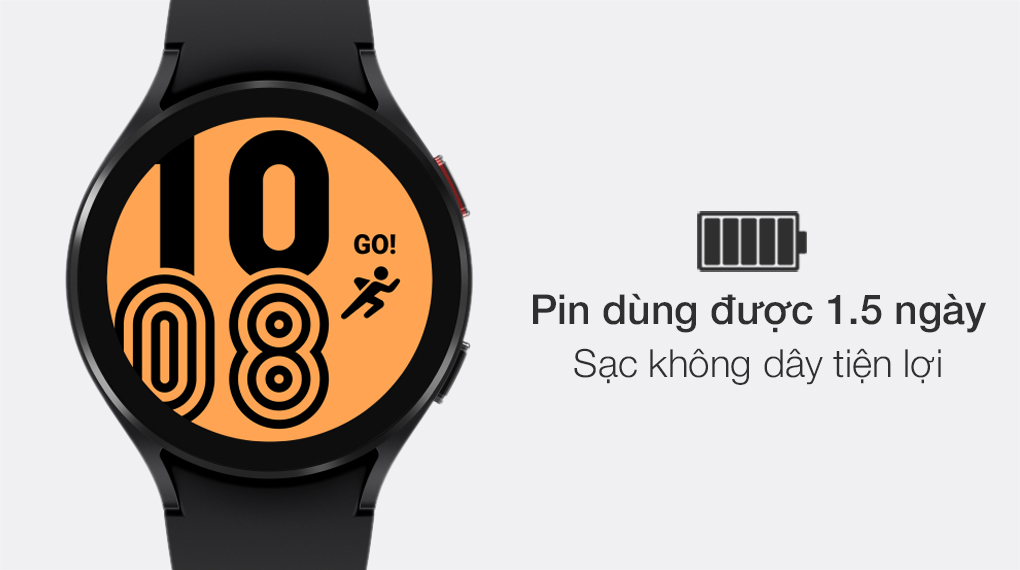 Samsung Galaxy Watch 4 44mm có thời lượng pin khoảng 1.5 ngày