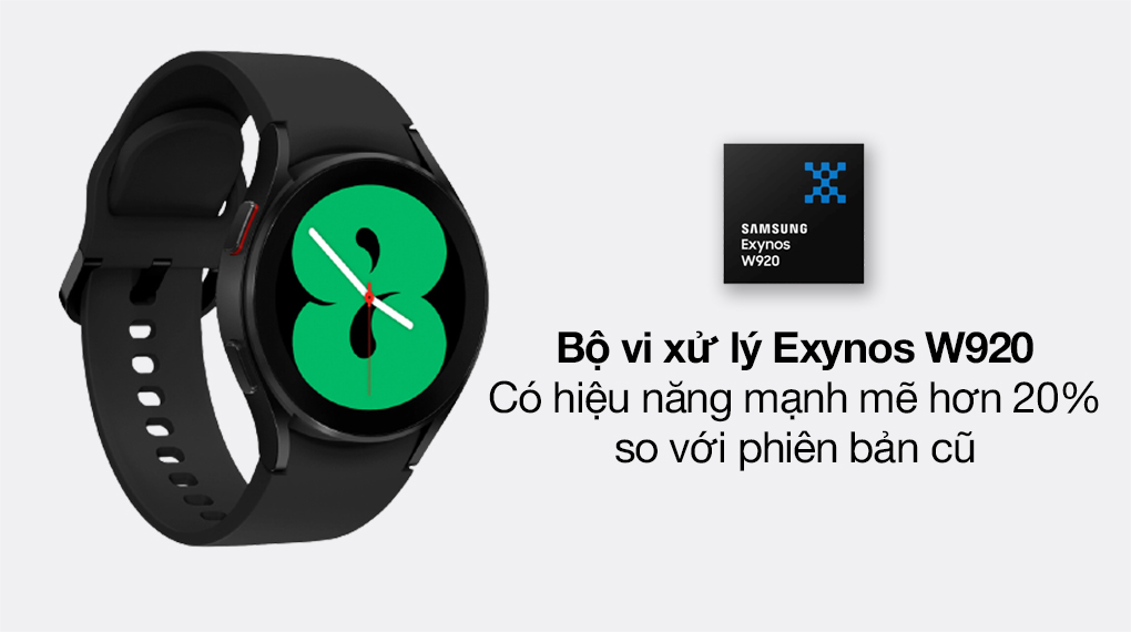 Đồng hồ Samsung Galaxy Watch 4 LTE có chip Exynos W920 cho khả năng xử lý thông tin mạnh mẽ