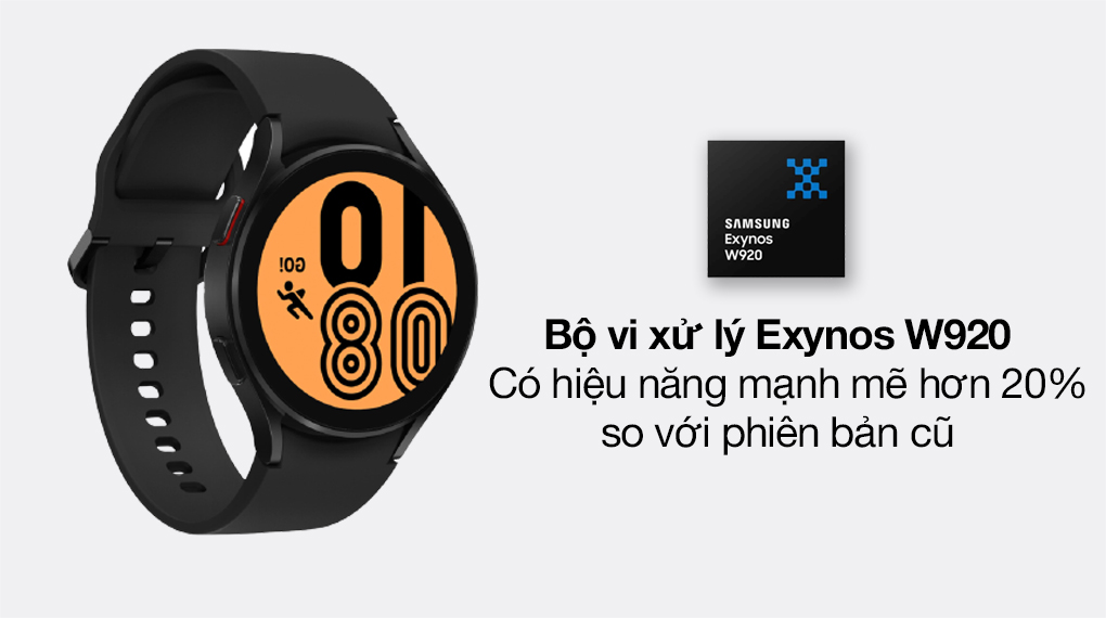 Samsung Galaxy Watch 4 LTE 44mm có chip Exynos W920 cho hiệu năng xử lý mạnh mẽ