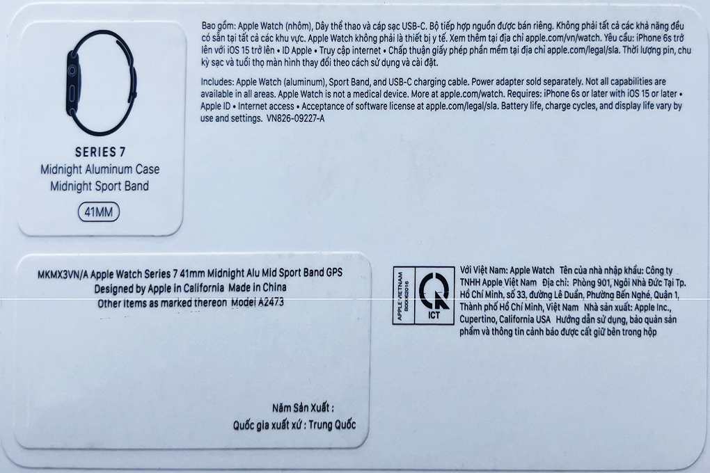 Apple Watch Series 7 GPS 41mm Màu Đen