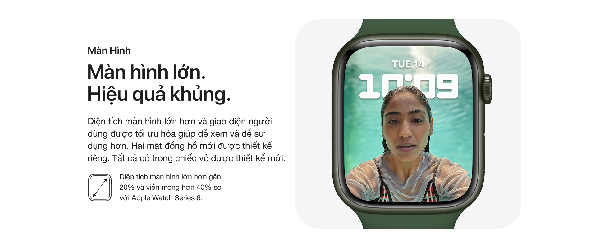 Apple Watch Series 7 GPS 41mm - Màn hình lớn, hiệu quả khủng