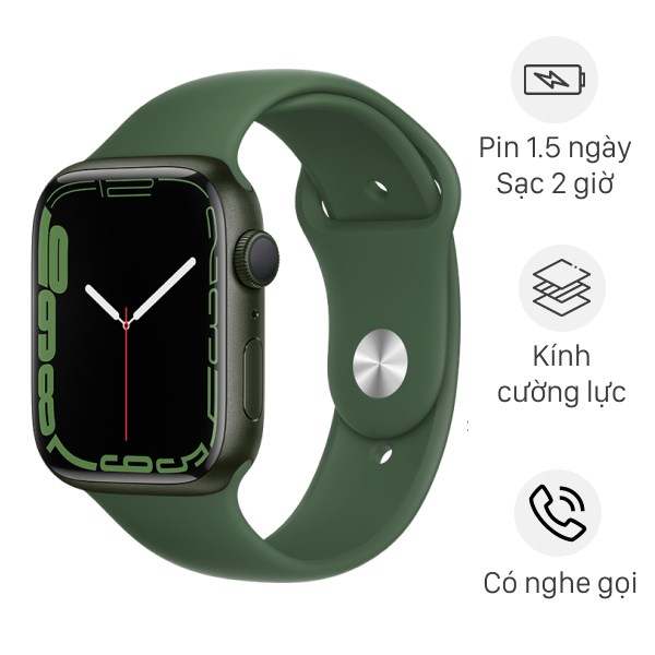 Apple Watch Series 7 GPS 45mm viền nhôm dây silicone