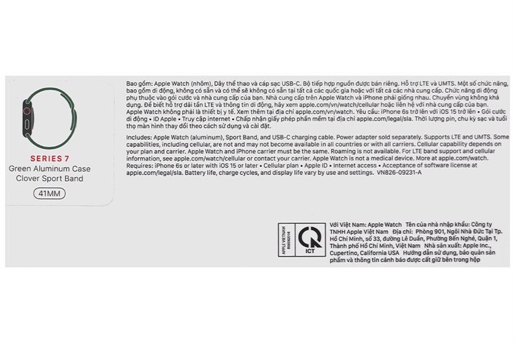 Apple Watch Series 7 GPS + Cellular 41mm Màu Xanh lá