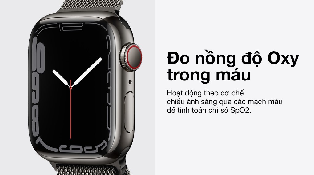 Apple Watch Series 7 GPS + Cellular 45mm dây thép