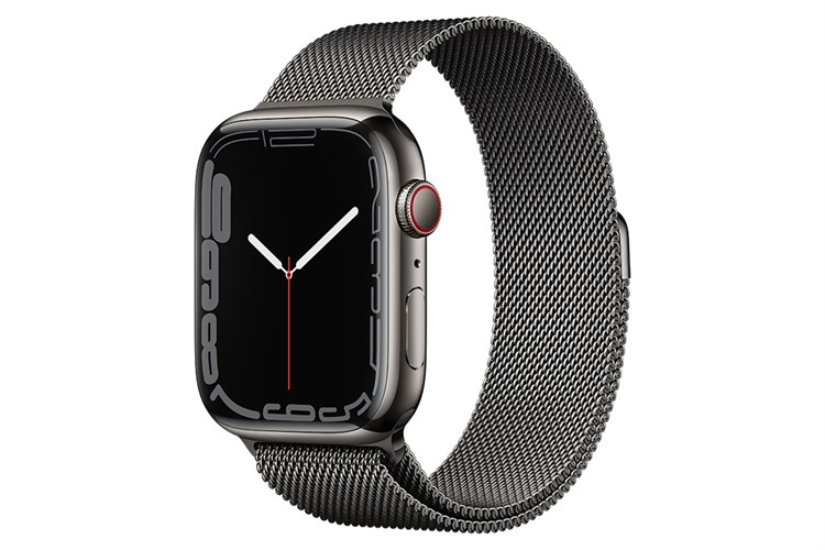 Apple Watch Series 7 GPS + Cellular 45mm dây thép Màu Đen