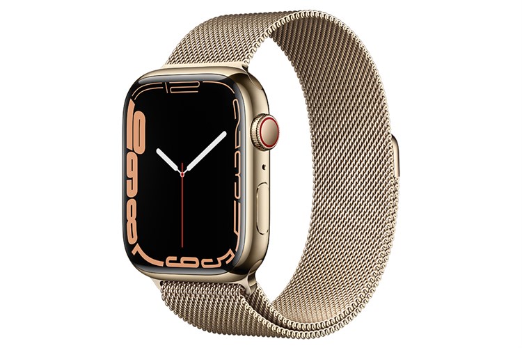 Apple Watch Series 7 GPS + Cellular 45mm dây thép Màu Vàng