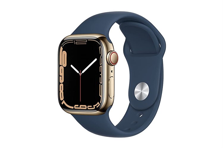 Apple Watch Series 7 GPS + Cellular 41mm viền thép Màu Vàng - Xanh dương