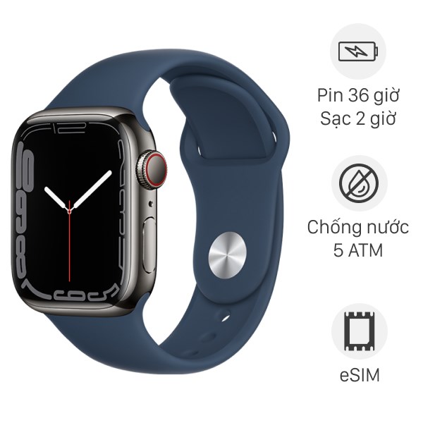Apple Watch Series 7 LTE 41mm viền thép