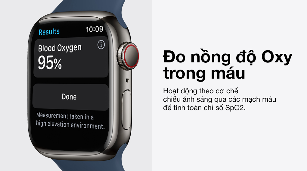 Apple Watch Series 7 LTE 45mm viền thép - Đo nồng độ Oxy trong máu