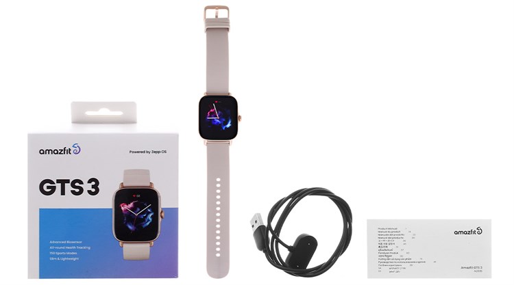 Đồng hồ thông minh Amazfit GTS 3 42.4mm Đen Màu Trắng