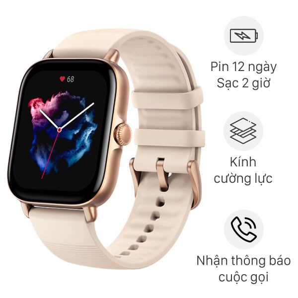 Đồng hồ thông minh Amazfit GTS 3 42.4mm Đen